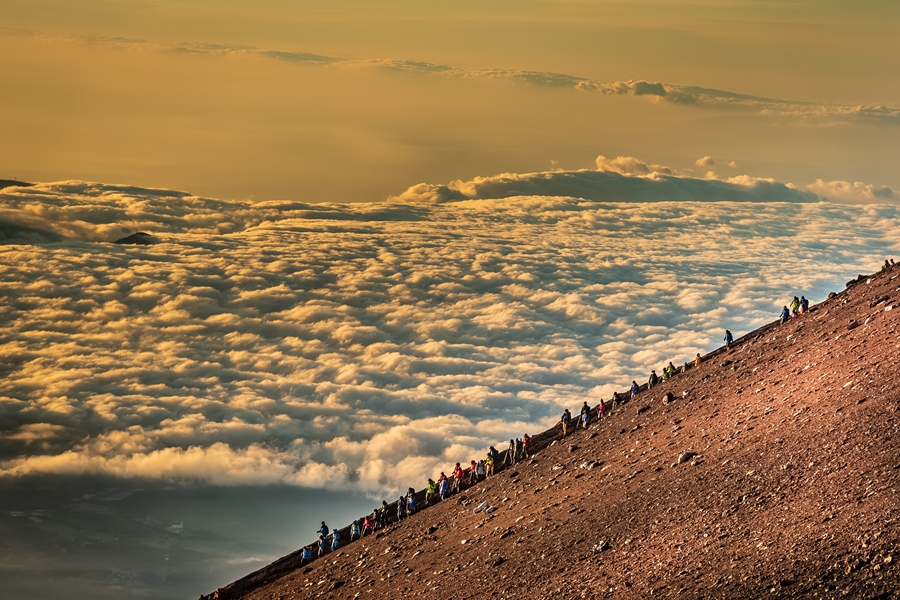 Japan Mount Fuji Yoshida trail wandelen