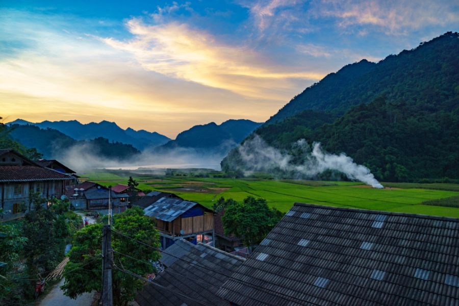 vietnam ba be pac ngoi dorpje