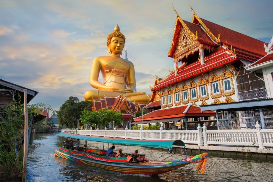 thailand bangkok wat paknam tempel