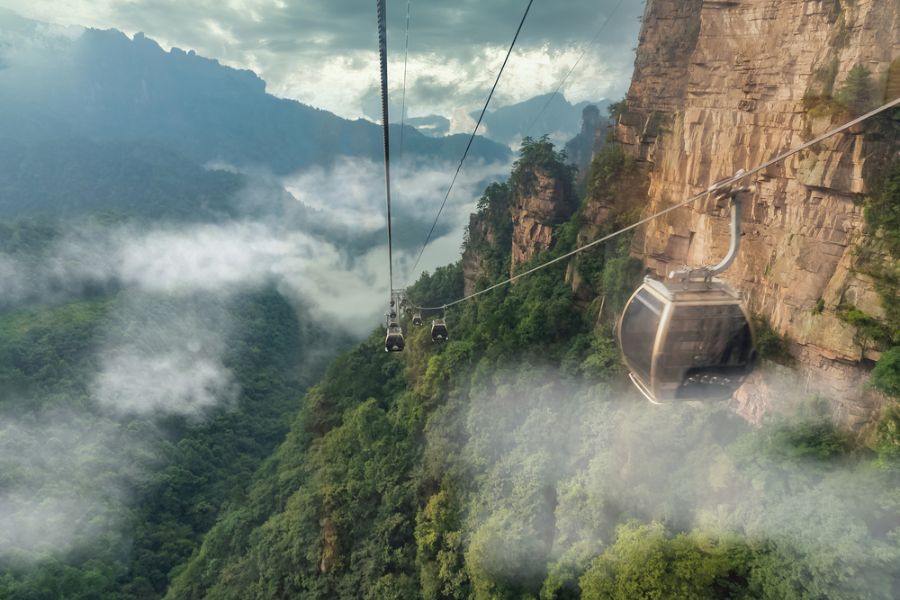 china zhangjiajie national forest park yuanjiajie tianzi mountain kabelbaan 59